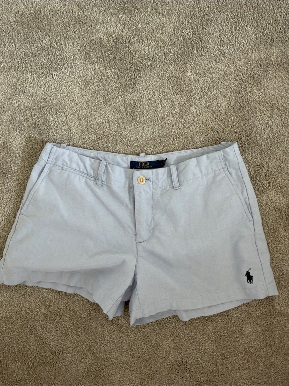 Polo by Ralph Lauren Light Blue Women's Chino Bermuda Shorts